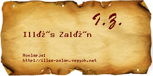 Illés Zalán névjegykártya