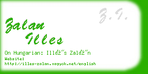 zalan illes business card